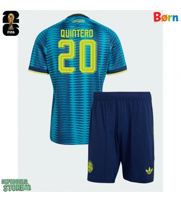 Colombia Juan Fernando Quintero #20 Replika Babytøj Udebanesæt Børn VM 2026 Kortærmet (+ Korte bukser)